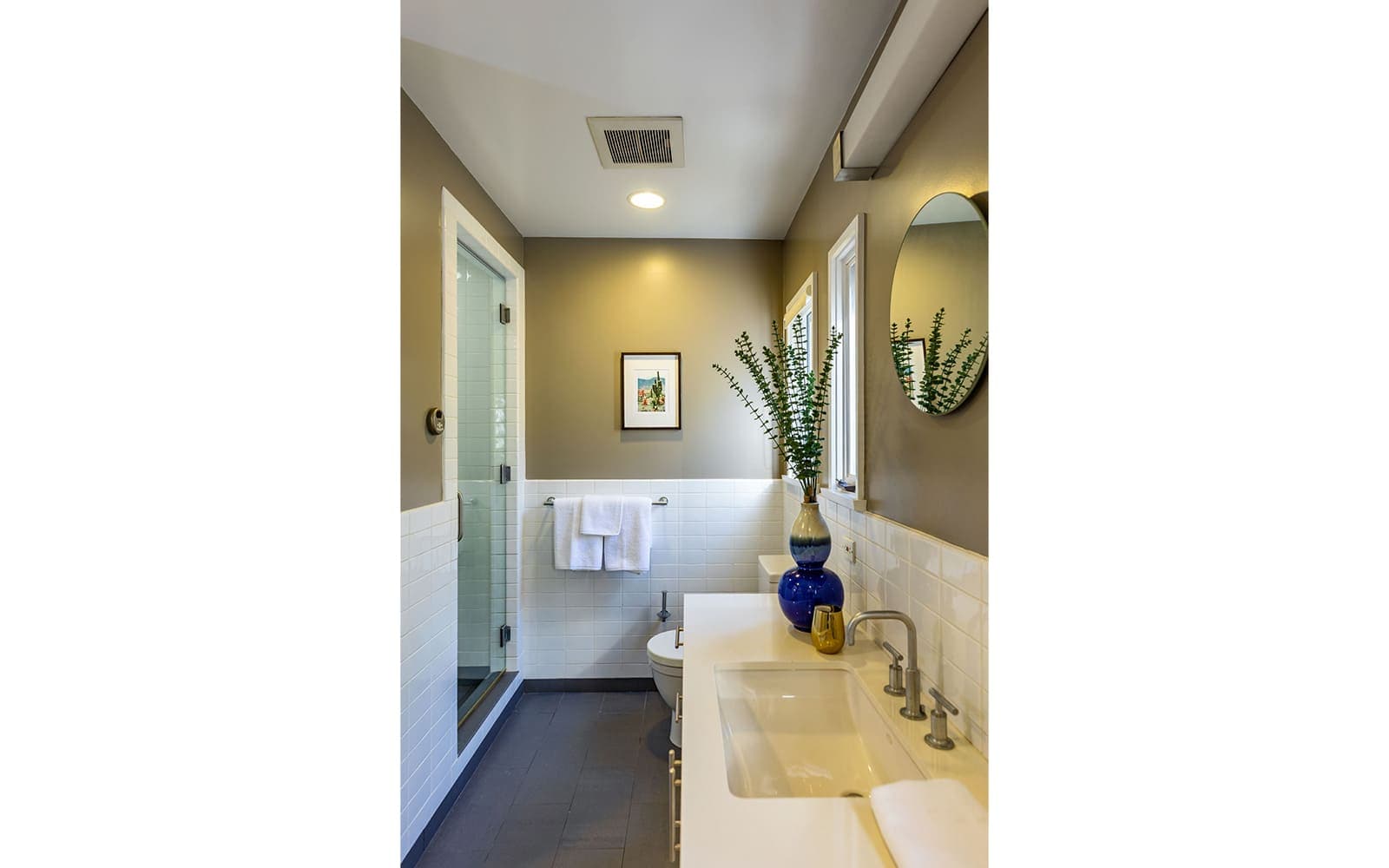 Interior corridor with glazing at Santa Monica Residential