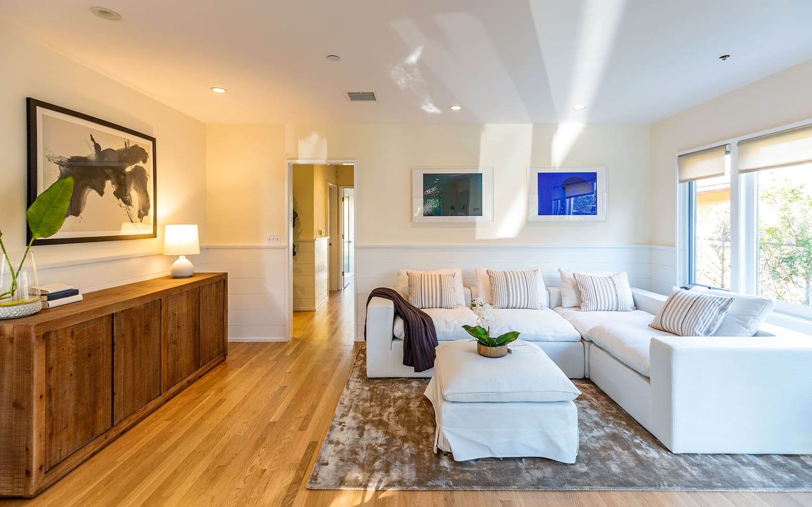 Interior workspace with natural light at Santa Monica Residential