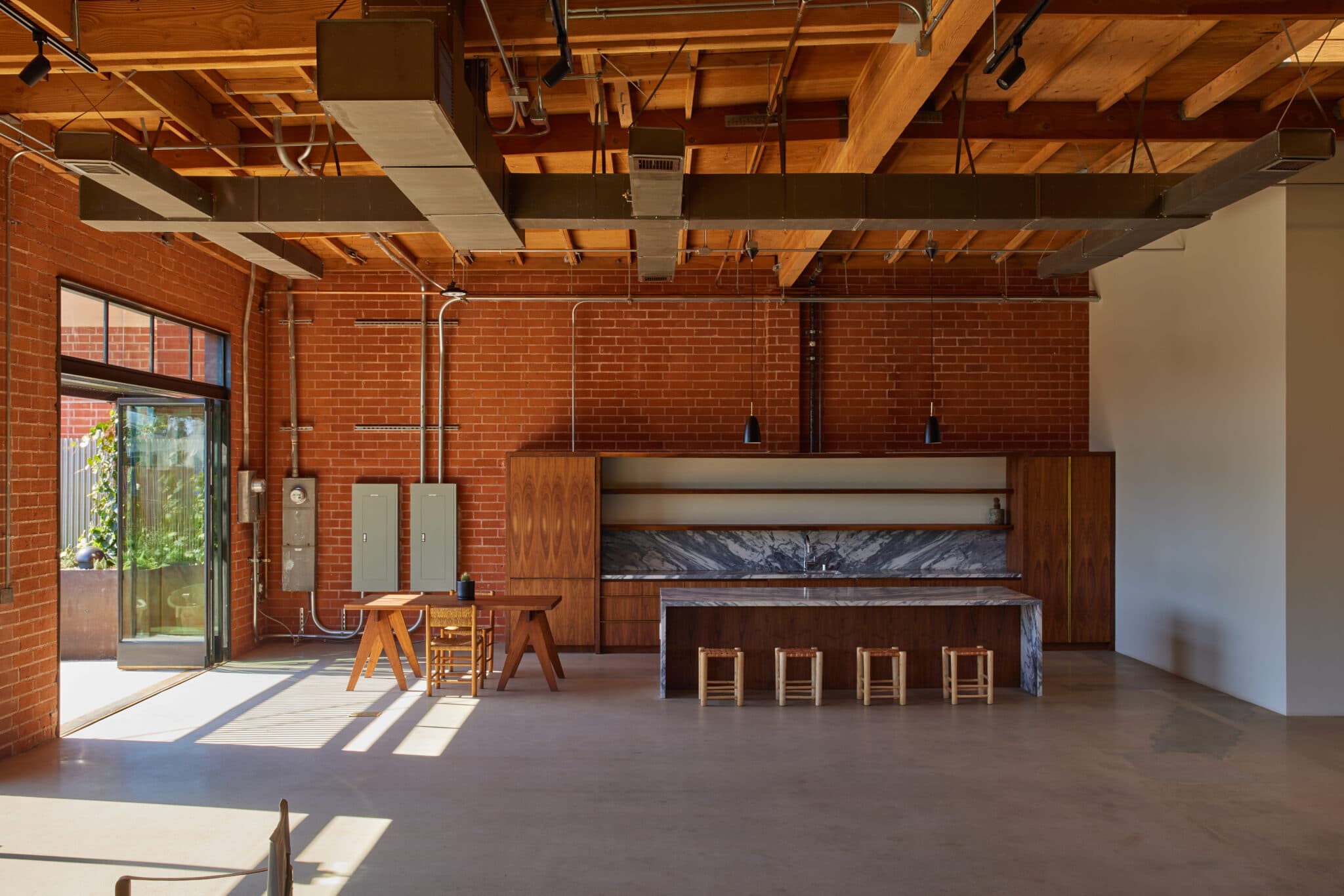 Open area and glazing