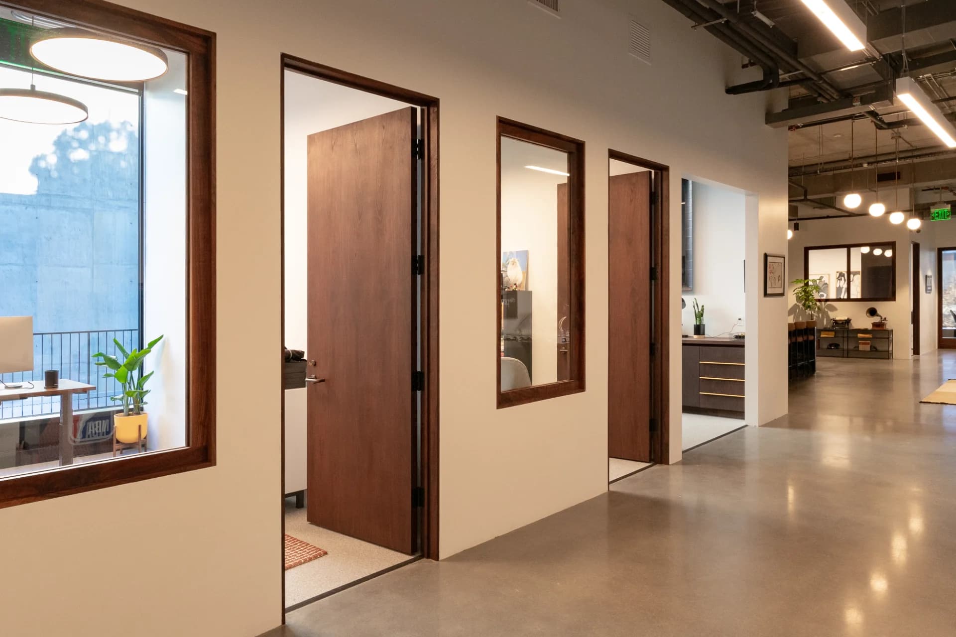 Expansive interior bay with natural light