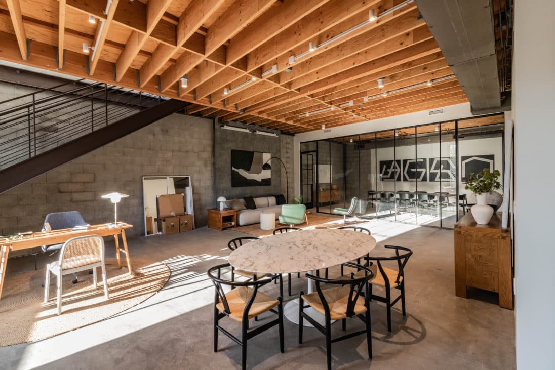 Open plan and seating