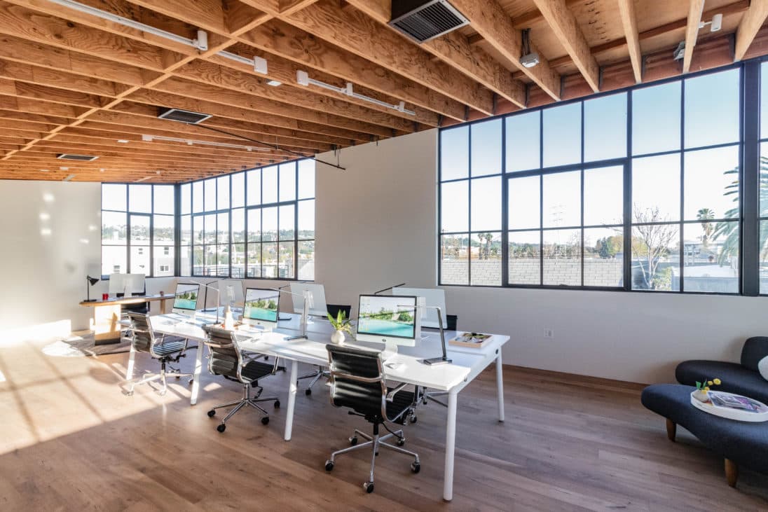 Open plan toward entry