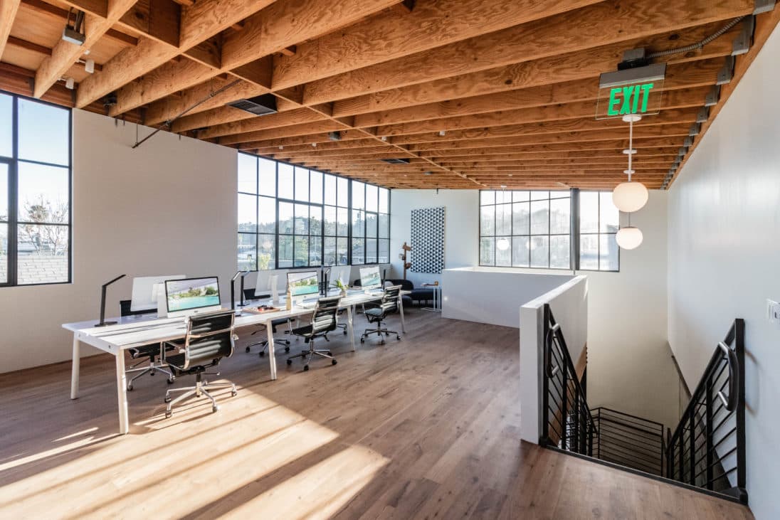Interior perspective with skylights