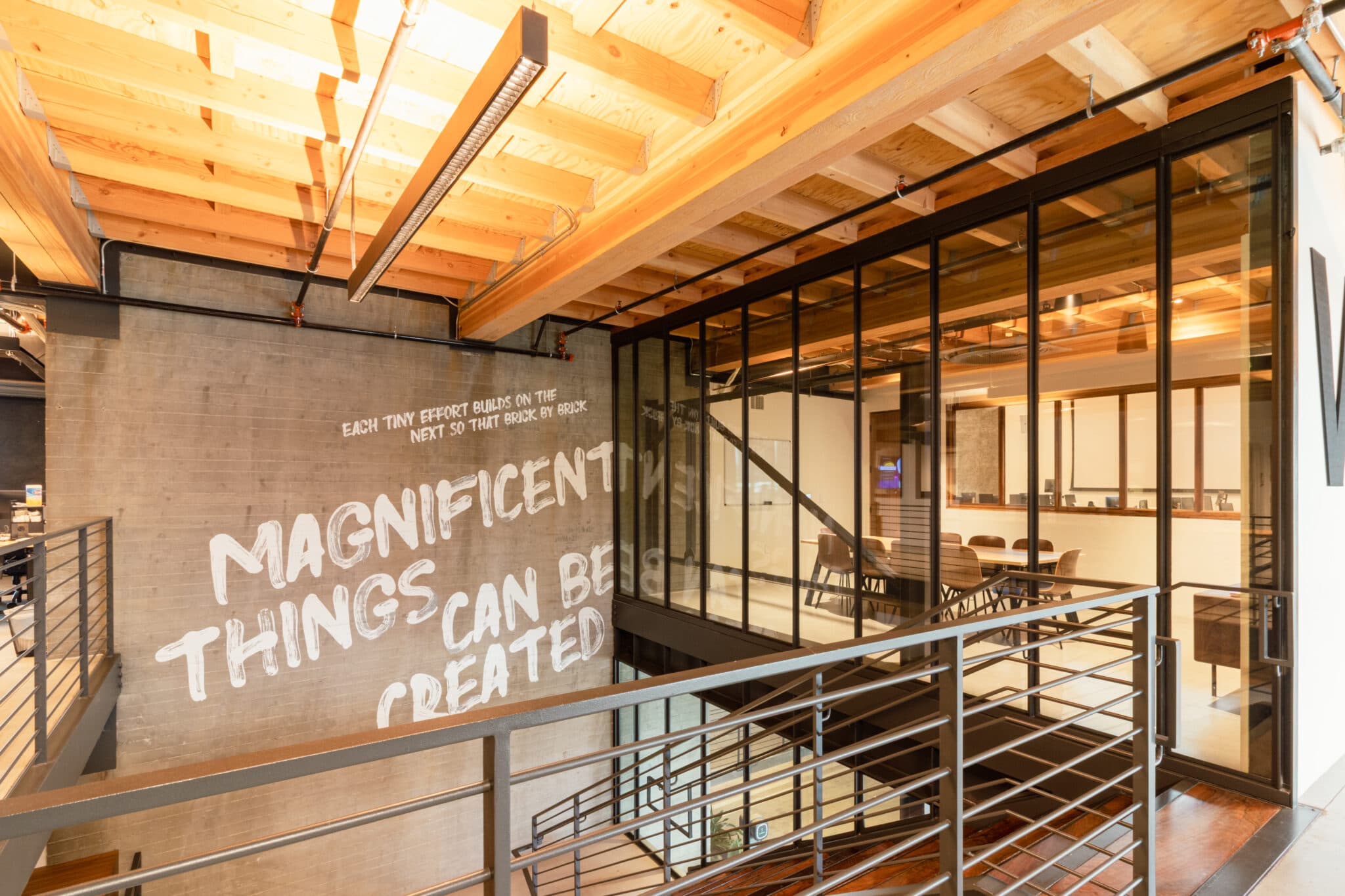 Interior perspective toward entry