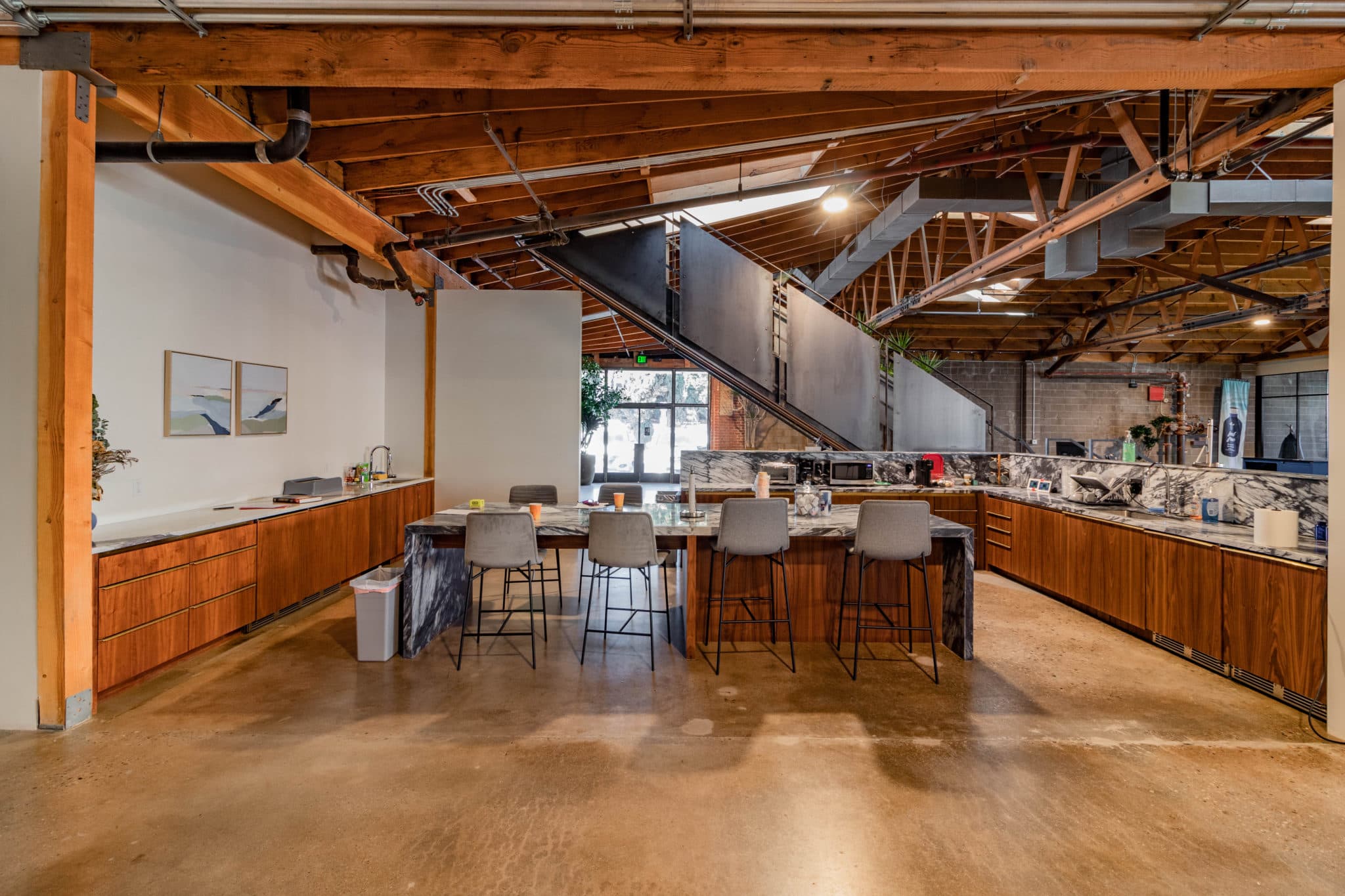 Workspace perspective with glazing