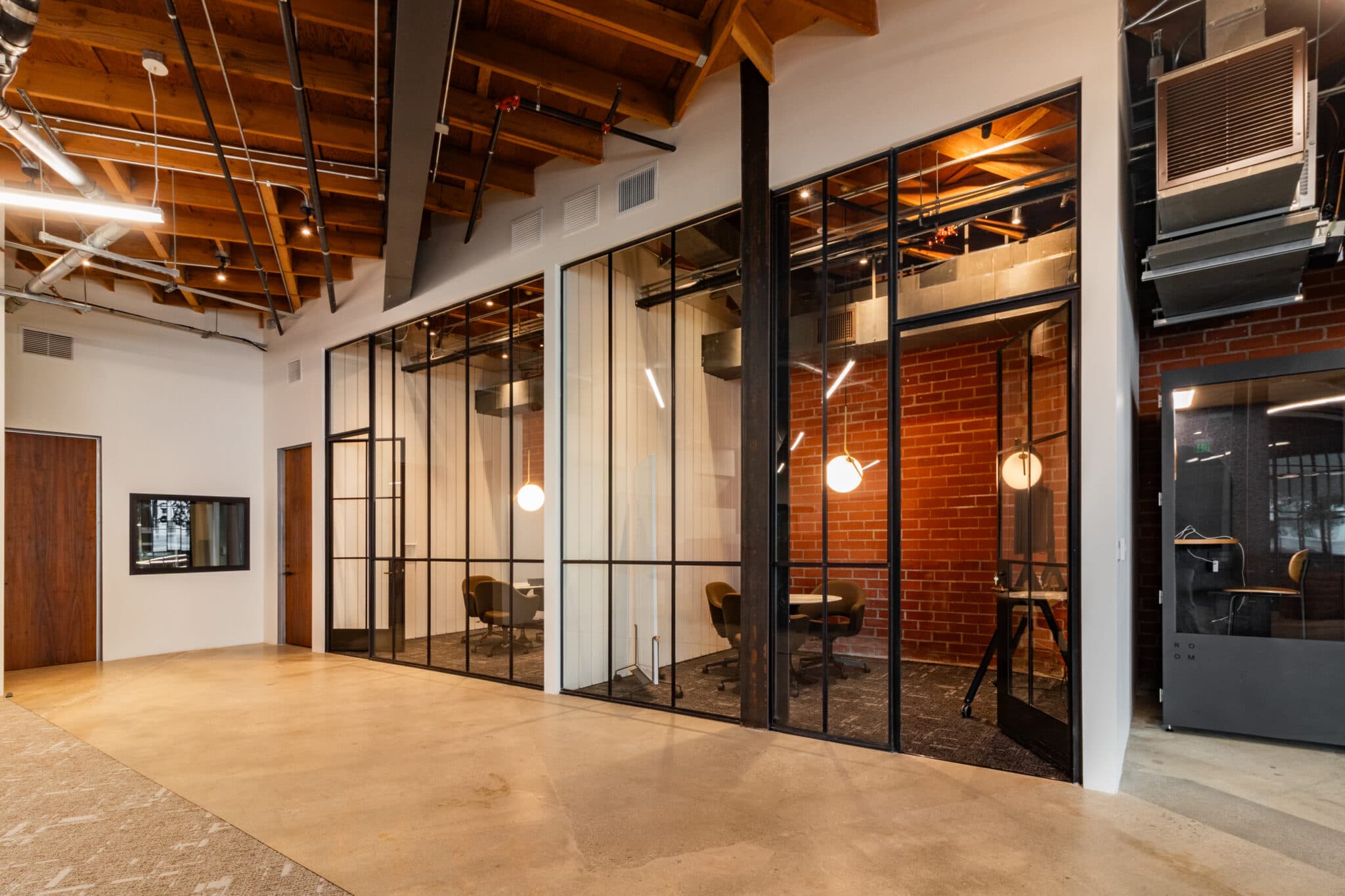 Workspace with glazing