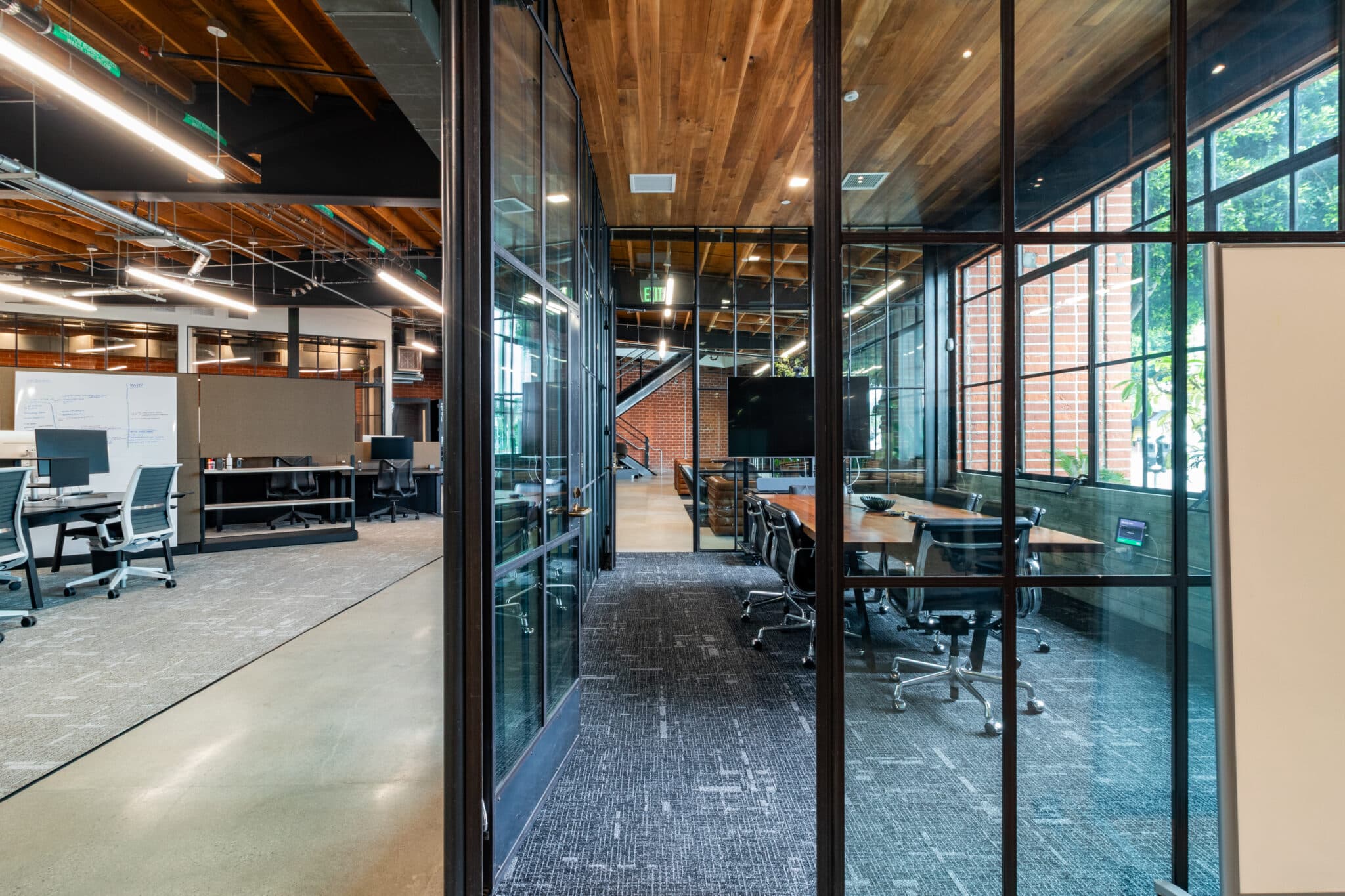 Workspace perspective across the floor