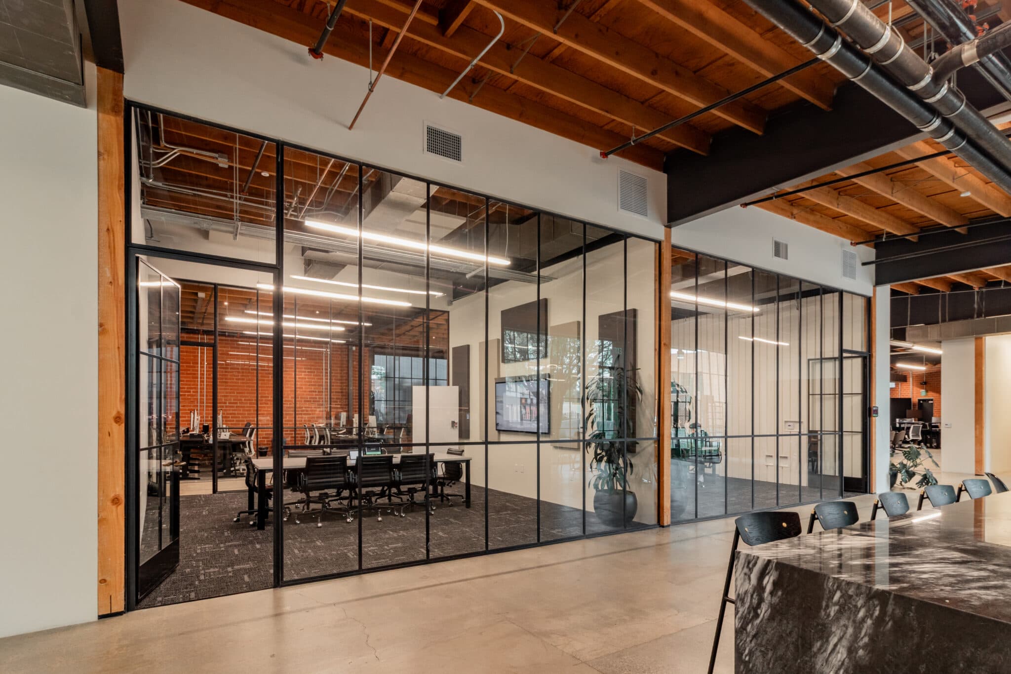 Interior looking toward entry