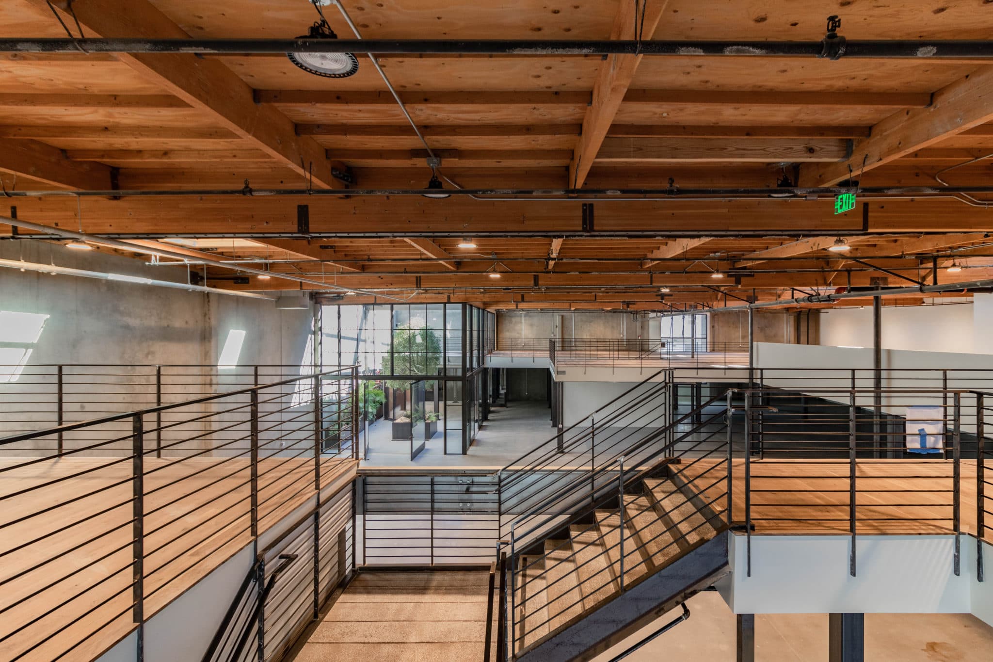 Interior perspective across the floor