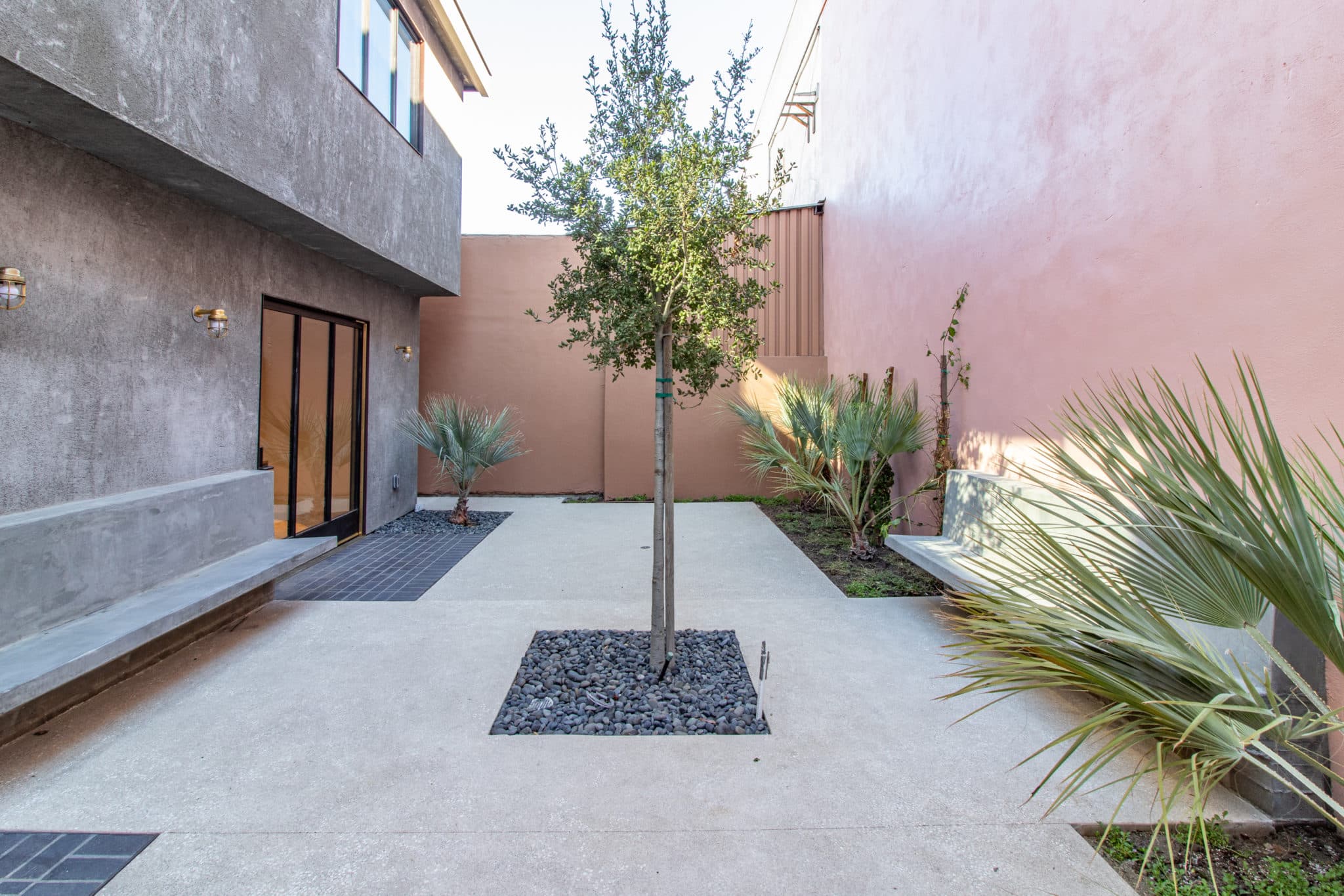 Open plan with polished floors