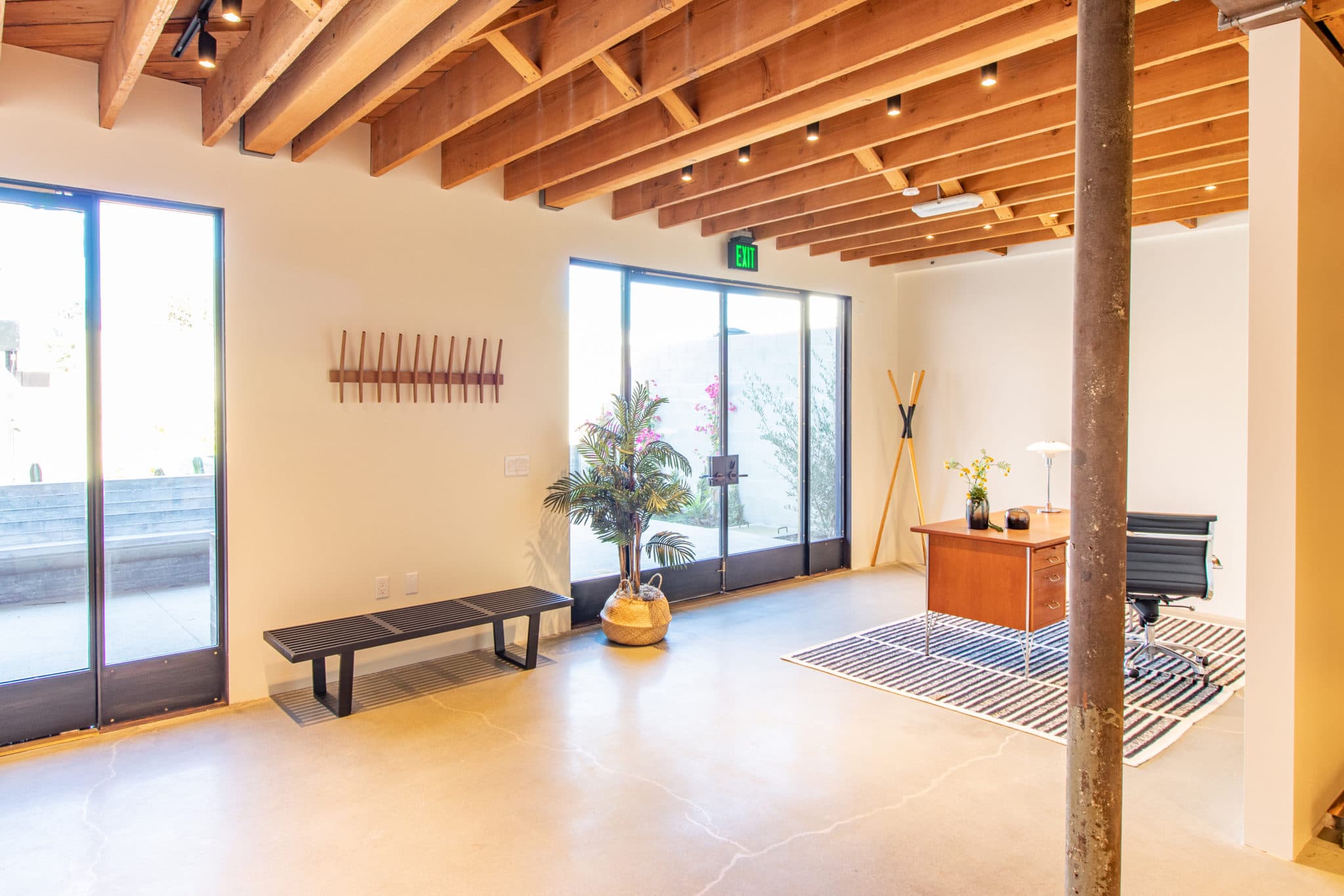 Workspace with glazing