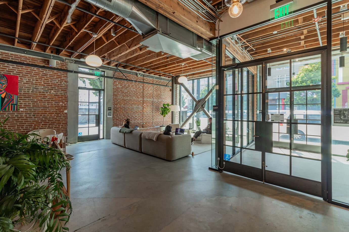 Interior perspective toward entry