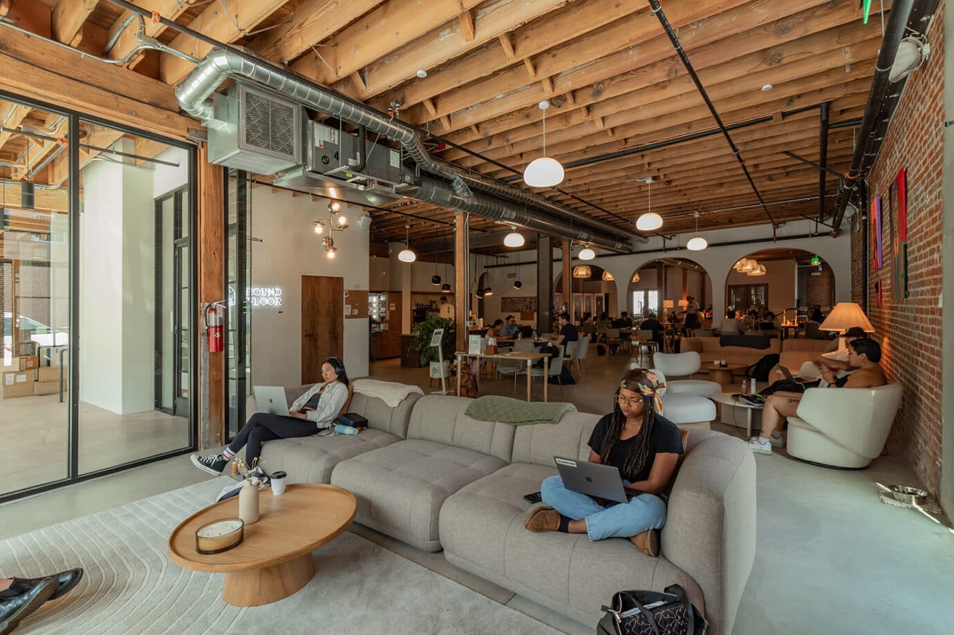 Workspace with exposed structure