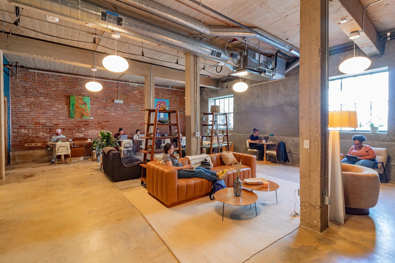 Open area with skylights