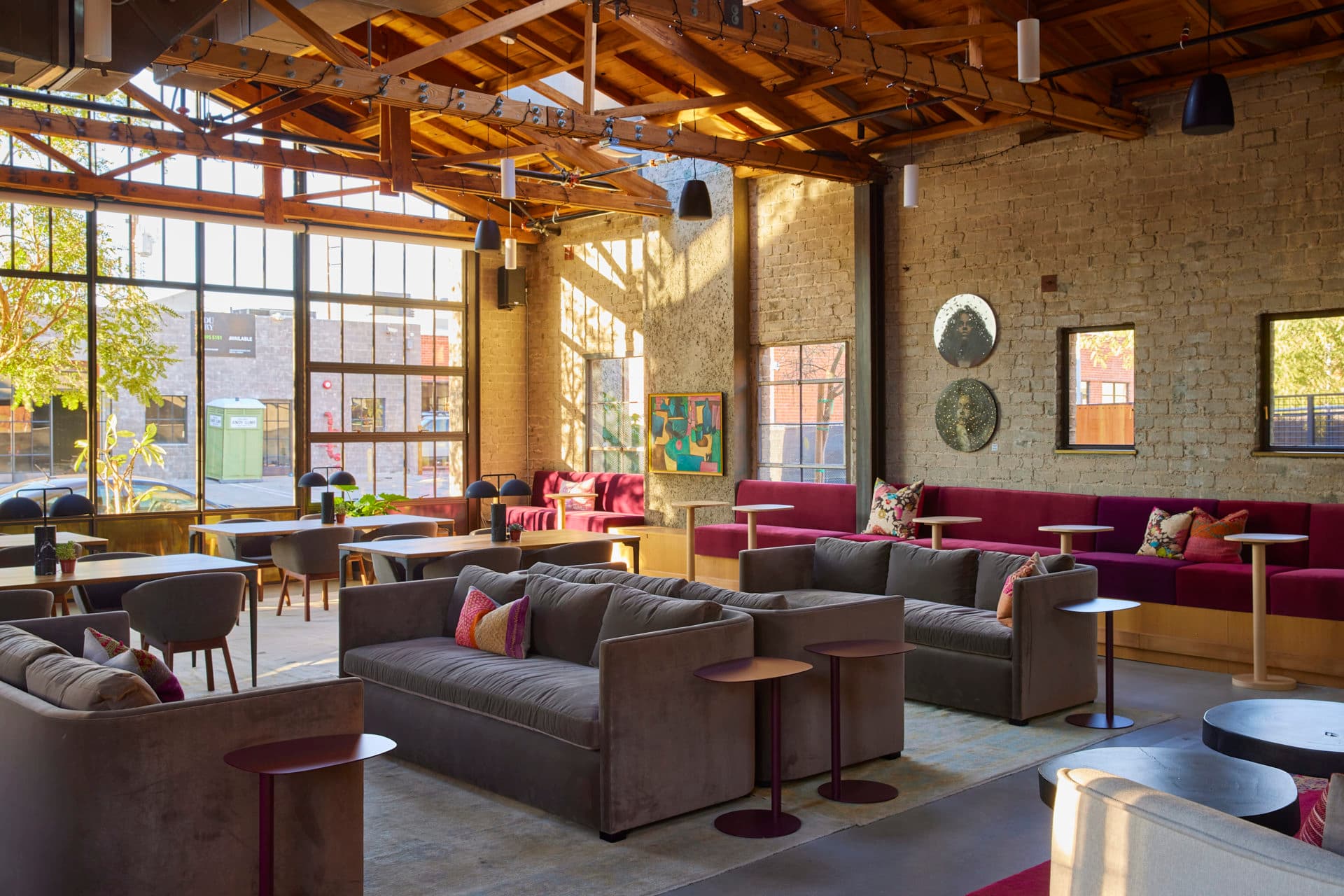 Interior bay with exposed ceiling