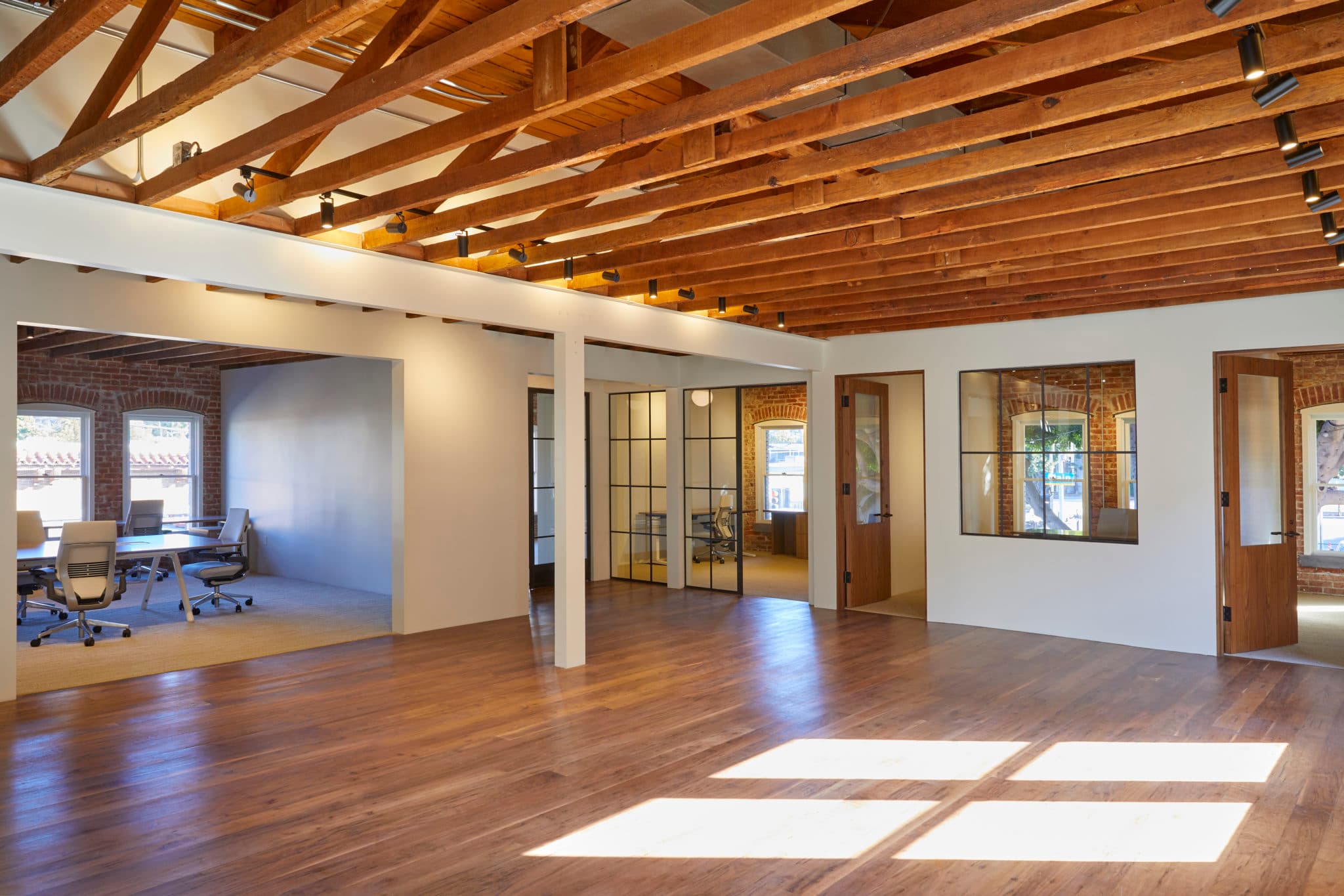 Interior perspective toward entry