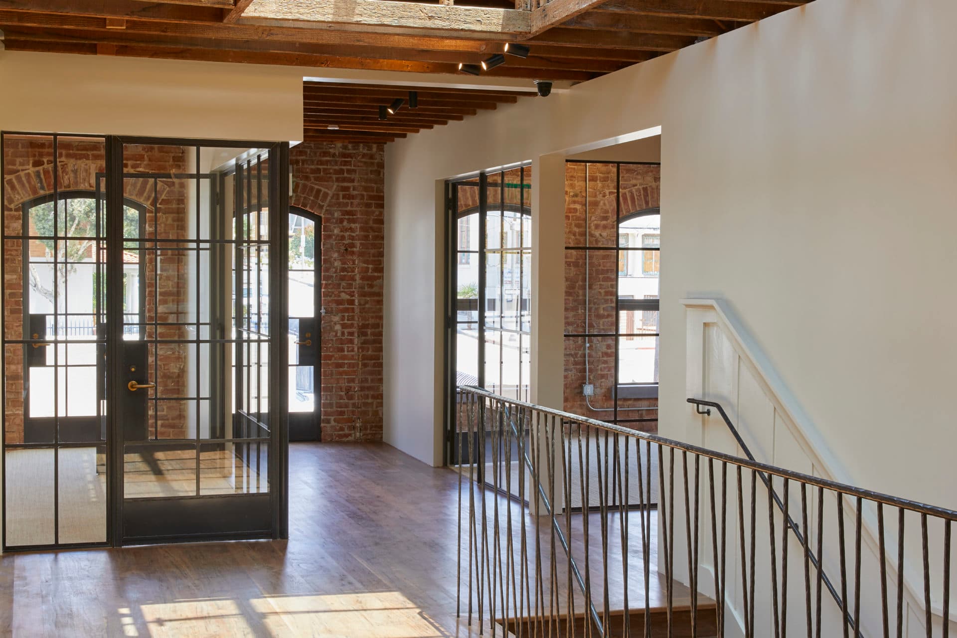 Workspace with exposed ceiling