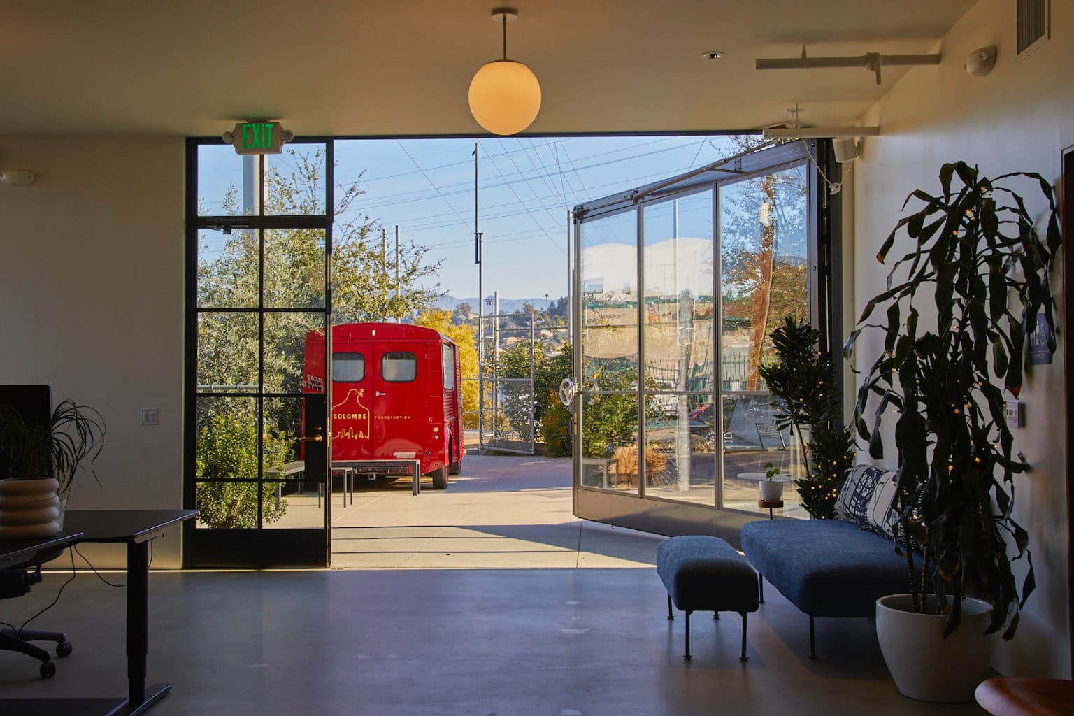 Open bay with polished floors