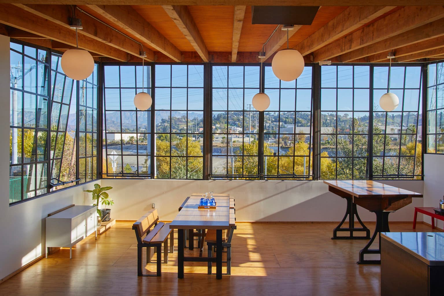 Interior volume with skylights