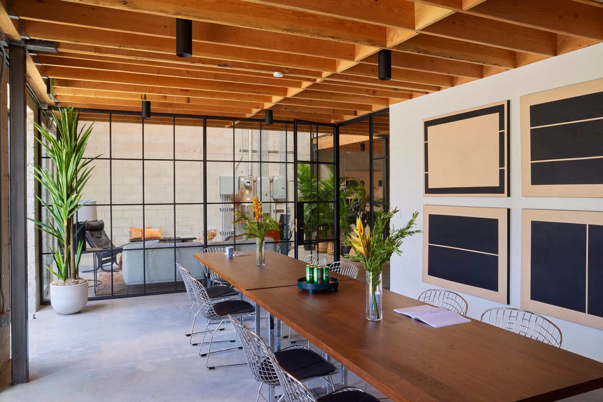 Open bay with polished floors