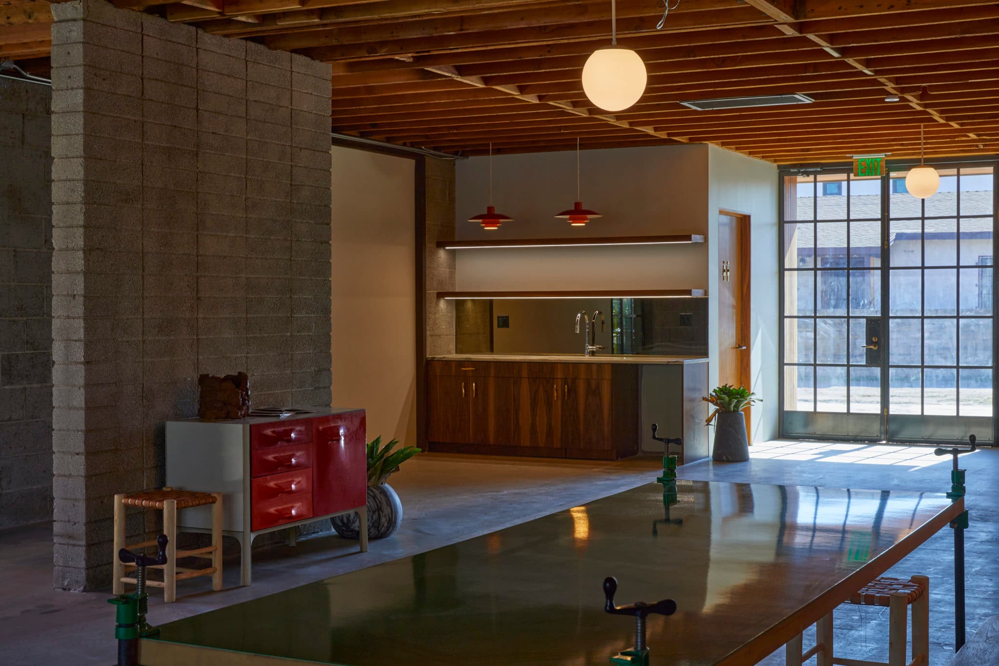 Interior volume with skylights