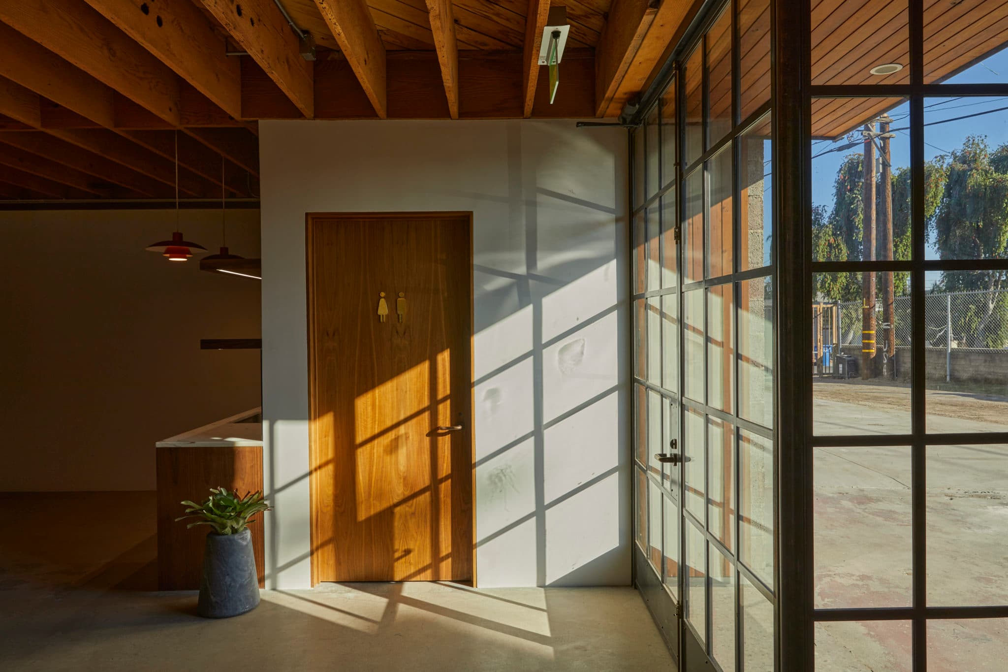 Interior perspective across the floor