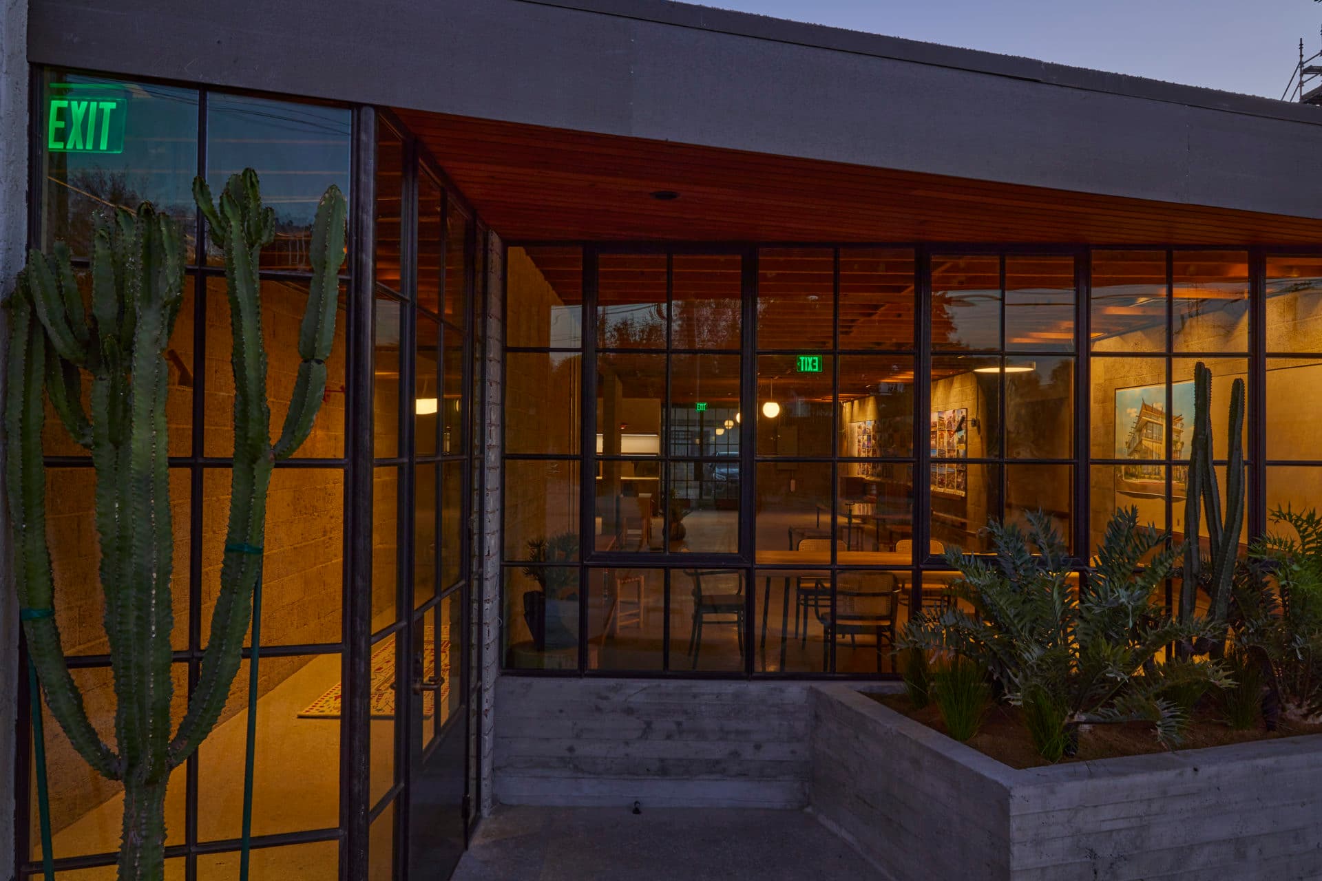 Open bay with polished floors