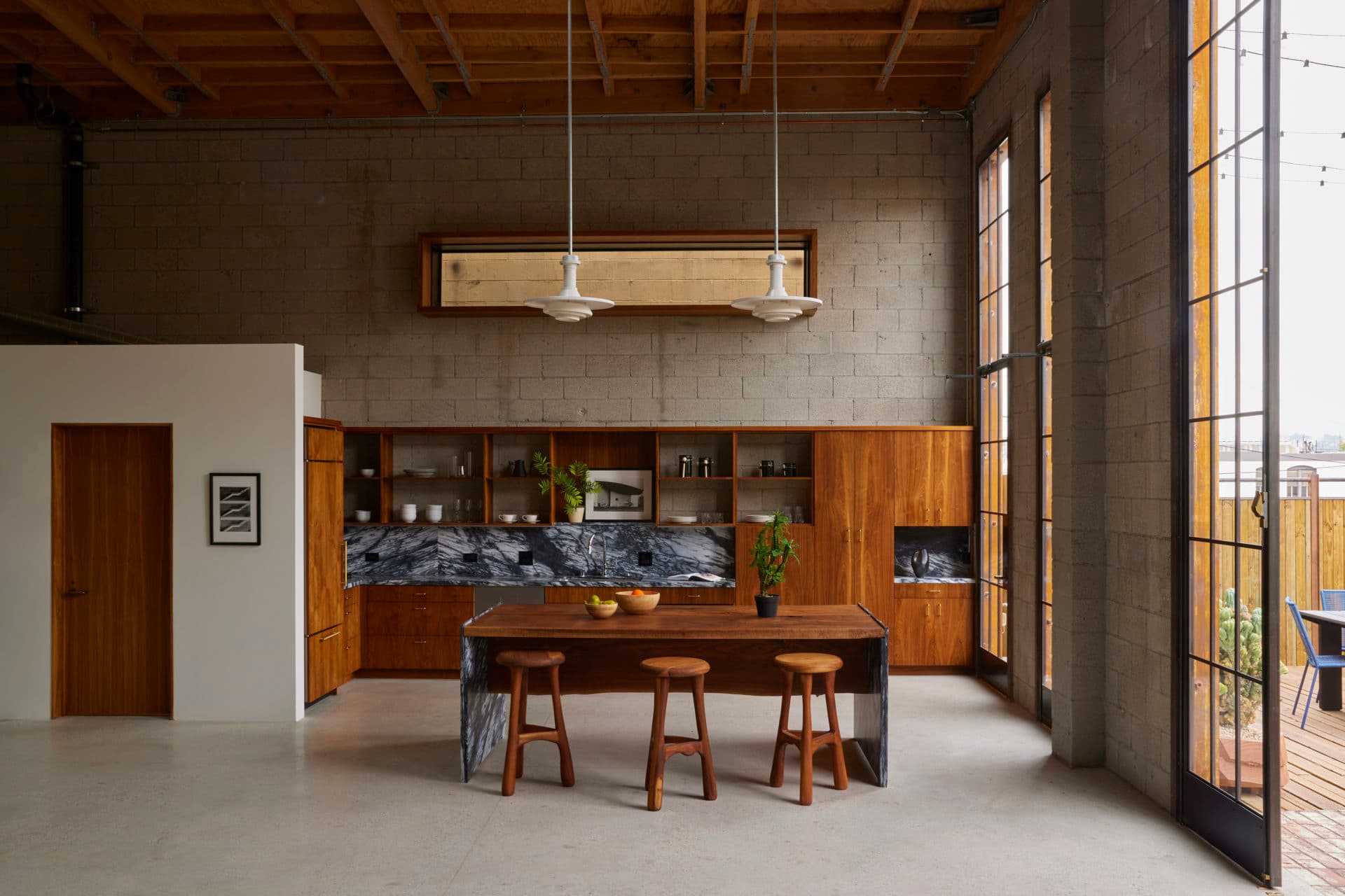 Interior volume with skylights