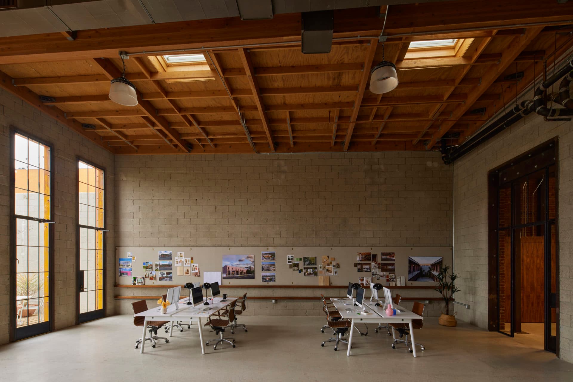 Open bay with polished floors