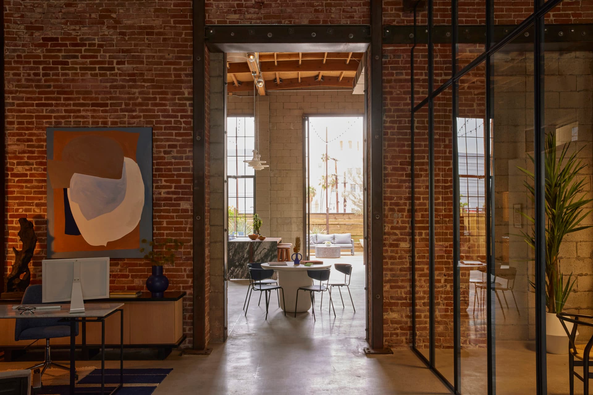 Open plan with glazing