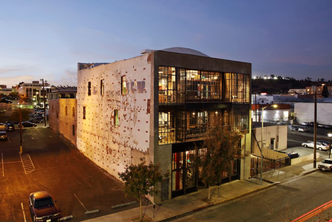 Interior perspective toward entry