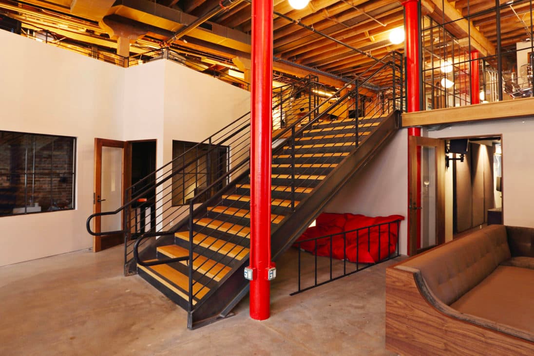 Interior with warm finishes